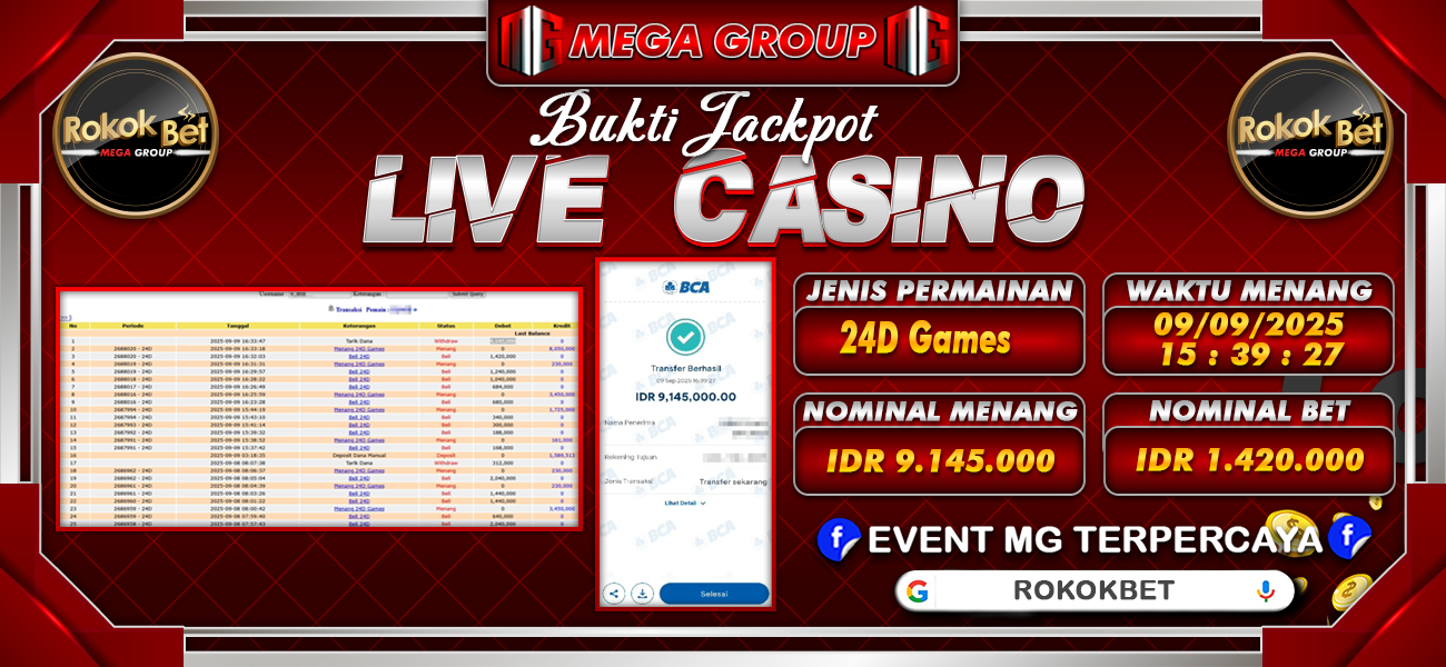 Bukti JP situs Rokokbet hari Selasa, 09 September 2025