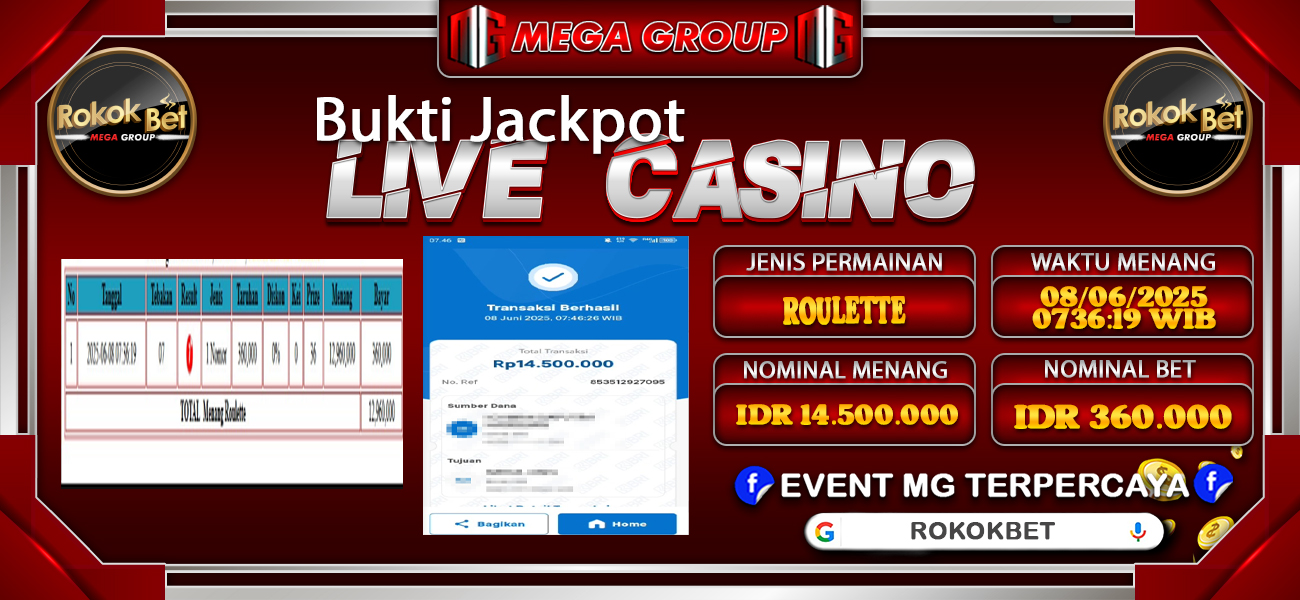 Bukti JP situs Rokokbet hari Minggu, 08 Juni 2025