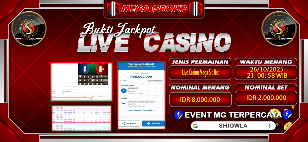 Bukti JP situs Shiowla hari Minggu, 26 Oktober 2025