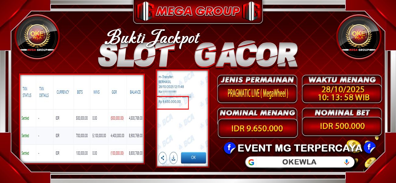 Bukti JP situs Okewla hari Selasa, 28 Oktober 2025