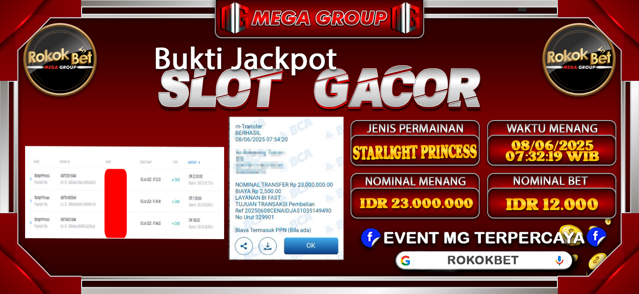 Bukti JP situs Rokokbet hari Minggu, 08 Juni 2025