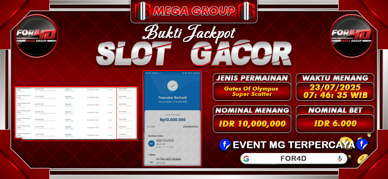 Bukti JP situs Rokokbet hari Rabu, 23 Juli 2025