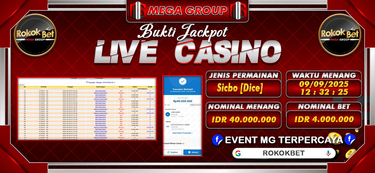 Bukti JP situs Rokokbet hari Selasa, 09 September 2025